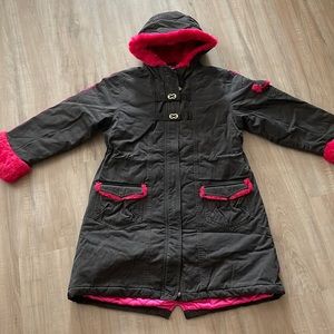 Escada girls parka, fur trimmed, adjustable waist. Great condition. Size 10yr